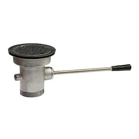 Bk Resources Lever Waste Valve, Straight Drain, 8-1/2"handle, 3-1/2"Sink Opening BK-SLW-1